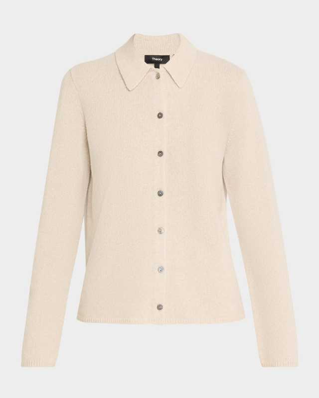 Cashmere Button-Front Shir